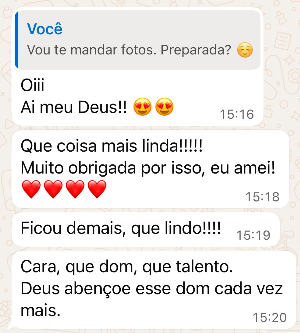 Mensagem de cliente sobre uma obra